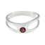 Garnet Solitaire Japanese Silver Red Gemstones Whisper thin Romantic Ring Jewelry