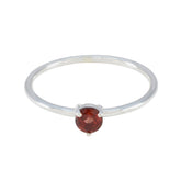 Garnet Solitaire Japanese Sterling Silver Red Gems Minimalist Fairytale Ring Jewellery