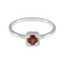 Garnet Solitaire Japanese Silver Red Gemstones Delicate Glamorous Ring Jewellery