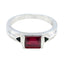 Garnet Solitaire African Sterling Silver Red Gemstone Tiny Love Ring Jewelry