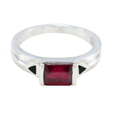 Garnet Solitaire African Sterling Silver Red Gemstone Tiny Love Ring Jewelry