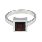 Garnet Solitaire Russian 92.5 Silver Red Gemstones Featherlight Romantic Ring Jewellery
