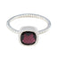 Garnet Solitaire Turkish Silver Red Gems Dainty Sophisticated Ring Jewelry
