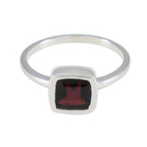 Garnet Solitaire Turkish 925 Silver Red Gemstones Dainty Glamorous Ring Jewelry