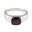 Garnet Solitaire Moroccan 925 Silver Red Gemstones Minimal Luxurious Ring Jewelry