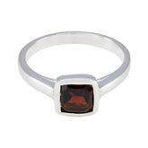 Garnet Solitaire Egyptian 925 Silver Red Gems Featherlight Luxurious Ring Jewelry