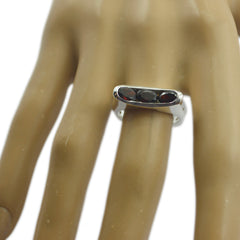 Garnet Trilogy German 925 Silver Red Gemstone Tiny Luxurious Ring Jewelry