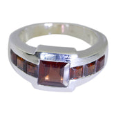 Garnet Hepta African Silver Red Gems Eye catching Abstract Ring Jewellery