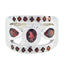 Garnet multiple German 925 Sterling Silver Red Gemstone Statement Artisan Ring Jewelry