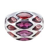 Garnet multiple Spanish Silver Red Gemstones Statement Armor Ring Jewellery