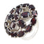 Garnet multiple German 925 Silver Red Gemstones Chunky Victorian Ring Jewelry