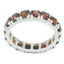 Garnet multiple Italian Sterling Silver Red Gemstone Edgy Eternity Band Jewellery