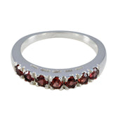 Garnet multiple Russian 925 Silver Red Gemstone Featherlight Retro Band Jewelry