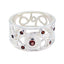 Garnet multiple Moroccan Silver Red Gemstones Classic Bubble Ring Jewellery