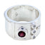 Garnet quarter Indian 92.5 Silver Red Gemstones Versatile Abstract Band Jewellery