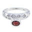 Garnet Halo Moroccan 925 Sterling Silver Red Gemstones Minimal Romantic Ring Jewelry
