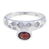 Garnet Halo Moroccan 925 Sterling Silver Red Gemstones Minimal Romantic Ring Jewelry