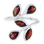 Garnet Penta Moroccan Silver Red Gemstones Eye catching Abstract Ring Jewelry