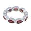 Garnet multiple Russian 92.5 Silver Red Gems Slim Eternity Band Jewelry