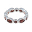 Garnet multiple German 92.5 Silver Red Gems Minimal Eternity Band Jewellery