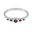 Garnet Penta Korean Sterling Silver Red Gemstone Elegant Abstract Ring Jewellery