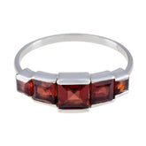 Garnet Penta Korean 92.5 Silver Red Gemstone Delicate Sophisticated Ring Jewellery