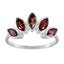 Garnet Penta Turkish 925 Silver Red Gemstone Delicate crown Ring Jewellery