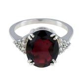 Garnet Halo Russian 925 Silver Red Gemstones Tiny Sophisticated Ring Jewellery