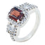 Garnet Halo Moroccan Silver Red Gems Classic Graceful Ring Jewelry