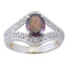 Garnet Halo Indian 92.5 Silver Red Gems Tiny Contemporary Ring Jewelry