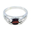 Garnet Halo Egyptian 925 Silver Red Gems Classic Artisan Ring Jewellery