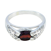Garnet Halo Egyptian 925 Silver Red Gems Classic Artisan Ring Jewellery