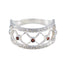 Garnet multiple French 925 Silver Red Gemstone Slim Trendy Ring Jewellery