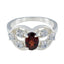 Garnet Halo Indian Sterling Silver Red Gemstones Tiny Fairytale Ring Jewelry