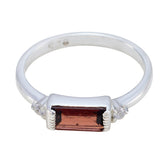 Garnet Halo Japanese 925 Sterling Silver Red Gemstone Delicate Luxurious Ring Jewellery