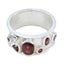 Garnet multiple German 925 Sterling Silver Red Gemstone Versatile Bubble Band Jewellery