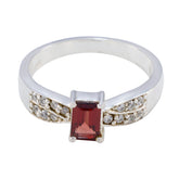 Garnet Halo Russian 925 Silver Red Gemstone Featherlight Fairytale Ring Jewelry
