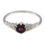 Garnet Halo American Silver Red Gemstone Elegant Fairytale Ring Jewellery