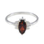Garnet Halo Turkish 925 Silver Red Gems Delicate Trendy Ring Jewellery