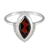 Garnet Halo American 925 Sterling Silver Red Gems Whisper thin Luxurious Ring Jewellery
