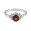 Garnet Halo Turkish Silver Red Gemstone Dainty Luxurious Ring Jewellery