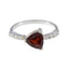 Garnet Halo Korean 925 Silver Red Gemstone Elegant Modern Ring Jewelry