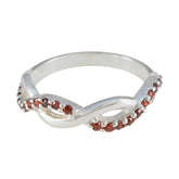 Garnet multiple American 92.5 Silver Red Gemstones Dainty Luxurious Ring Jewelry
