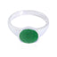 Green Onyx Solitaire American 925 Sterling Silver Green Gems Dainty Modern Ring Jewellery