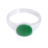 Green Onyx Solitaire American 925 Sterling Silver Green Gems Dainty Modern Ring Jewellery