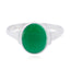 Green Onyx Solitaire Indian Sterling Silver Green Gems Slim Cultural Ring Jewellery