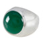 Green Onyx Solitaire Spanish 925 Sterling Silver Green Gems Chunky Armor Ring Jewellery