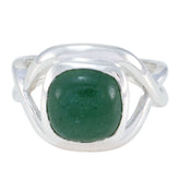 Green Onyx Solitaire Indian 92.5 Silver Green Gems Minimal Modern Ring Jewellery