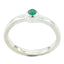 Green Onyx Solitaire Korean 925 Silver Green Gemstones Delicate Glamorous Ring Jewelry