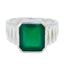 Green Onyx Solitaire Moroccan 925 Sterling Silver Green Gems Mid weight Signet Ring Jewellery